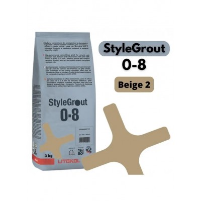 Цементна фуга Litokol StyleGrout 0-8 (Beige 2) 3 кг (SG08BGE20063)